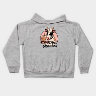 Funny Cow Moochas Gracias Kids Hoodie